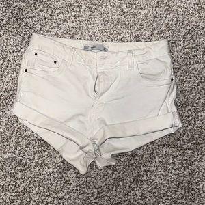 Zara white jean shorts
